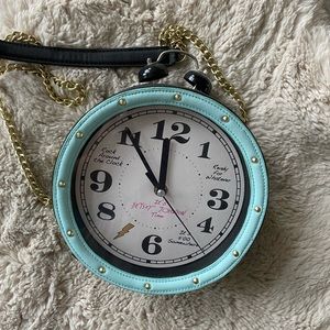Betsey Johnson retro alarm clock crossbody purse